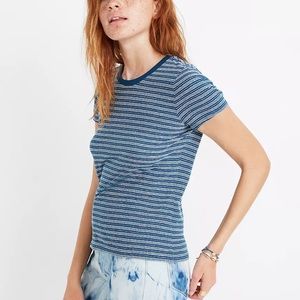 Madewell Lo-Fi Shrunken Tee in Fairbury Stripe